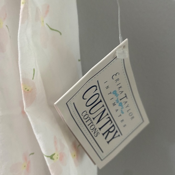 Erica Taylor Intimates 100%cotton sleeves sleep gown floral size L - Picture 7 of 7